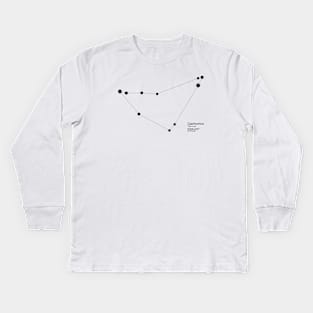 Capricorn Zodiac Constellation Kids Long Sleeve T-Shirt